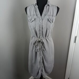 Philosophy Republic Clothing Dress Womens Medium‎ Sleeveless Button Down Tencel